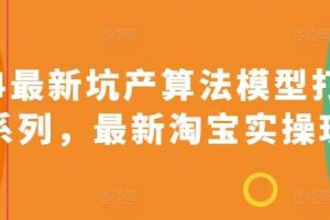 2024最新坑产算法模型打款玩法系列,最新淘宝实操玩法