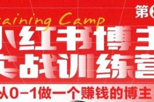 小红书博主实战训练营8期，从定位到起号到变现，手把手打通爆款任督二脉